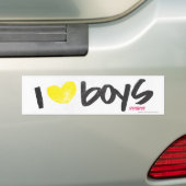 I Herz-Jungen-Gelb Autoaufkleber (Auf Auto)