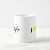 I Herz-Jungen-Gelb Kaffeetasse (Mittel)