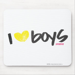 I Herz-Jungen-Gelb Mousepad