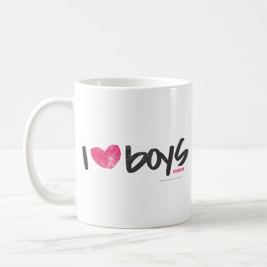 I Herz-Jungen magentarot Kaffeetasse (Links)