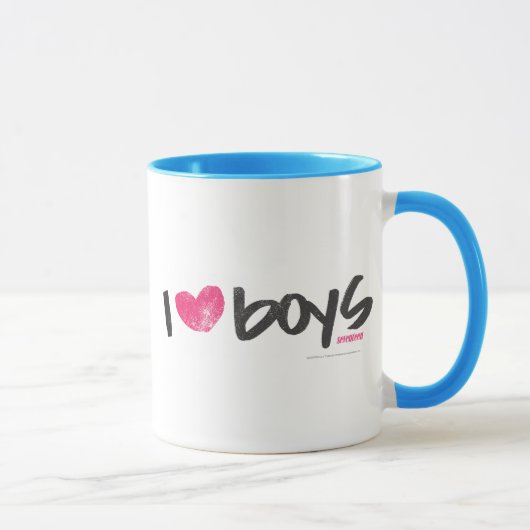 I Herz-Jungen magentarot Tasse (Rechts)