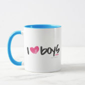 I Herz-Jungen magentarot Tasse (Links)