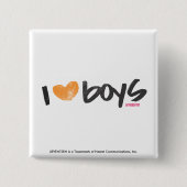 I Herz-Jungen orange Button (Vorderseite)