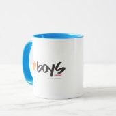 I Herz-Jungen orange Tasse (Vorderseite Links)