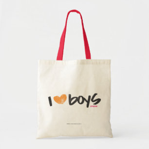 I Herz-Jungen orange Tragetasche