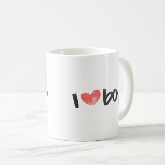 I Herz-Jungen-Rosa Kaffeetasse (VorderseiteRechts)