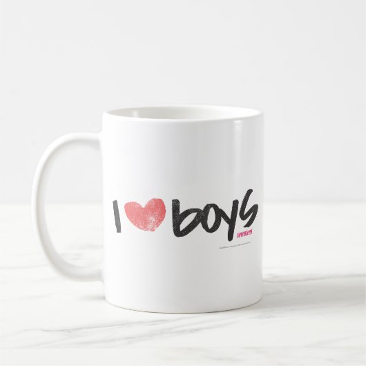 I Herz-Jungen-Rosa Kaffeetasse (Links)