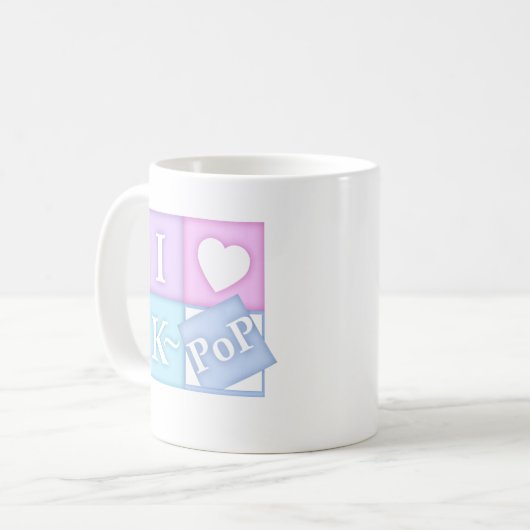 I Herz K~Pop Kaffeetasse (Vorderseite Links)