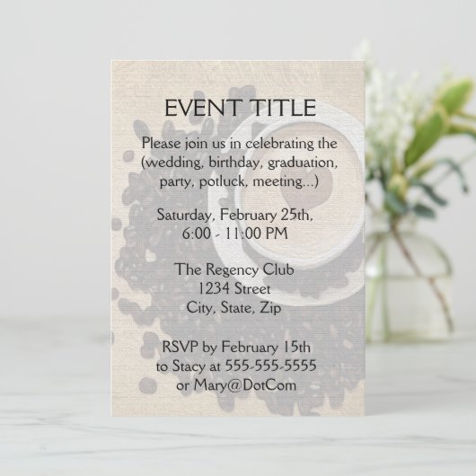 I Herz-Kaffee Einladung (Stehend Vorderseite)