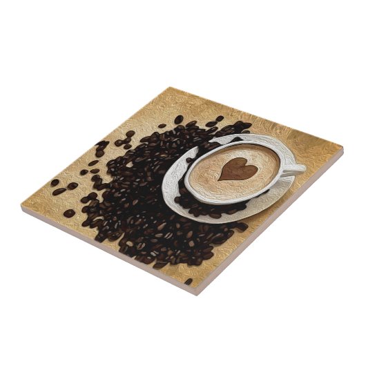 I Herz-Kaffee Fliese (Seite)