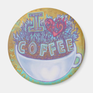 I Herz-Kaffee-Magnet Magnet