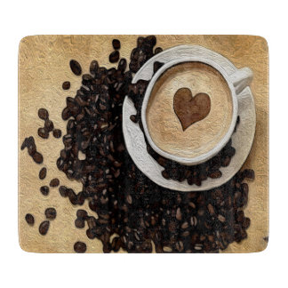 I Herz-Kaffee Schneidebrett