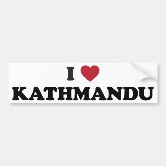 I Herz Kathmandu Nepal Autoaufkleber (Vorne)