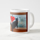 I Herz Katzen, Foto von Katzen auf Windows Jumbo-Tasse (Vorderseite Rechts)