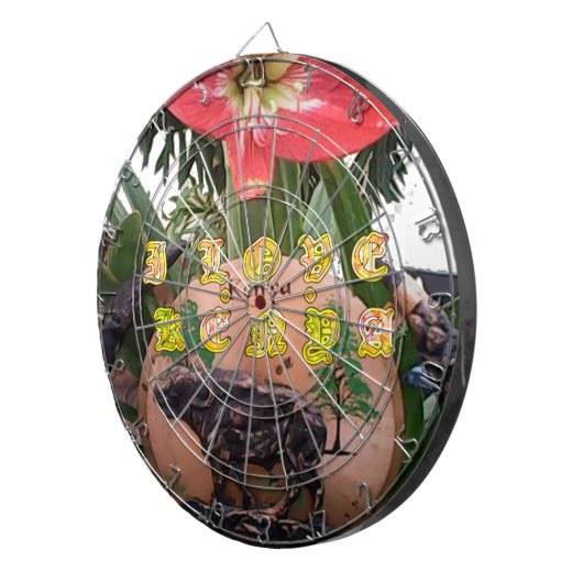 I (Herz) Kenya Buffalo Patch/Print Dartscheibe (Vorderseite rechts)