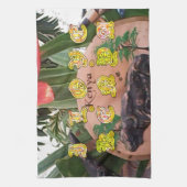 I (Herz) Kenya Buffalo Patch/Print Geschirrtuch (Vertikal)