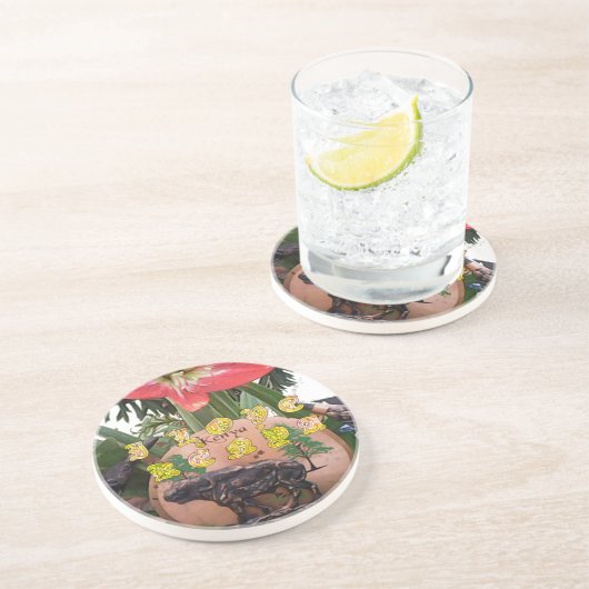 I (Herz) Kenya Buffalo Patch/Print Getränkeuntersetzer (Seite)