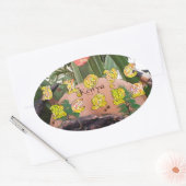 I (Herz) Kenya Buffalo Patch/Print Ovaler Aufkleber (Umschlag)