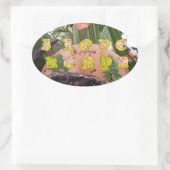 I (Herz) Kenya Buffalo Patch/Print Ovaler Aufkleber (Tasche)