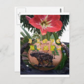 I (Herz) Kenya Buffalo Patch/Print Postkarte (Vorne/Hinten)