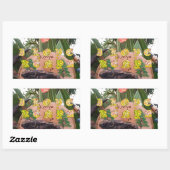 I (Herz) Kenya Buffalo Patch/Print Rechteckiger Aufkleber (Blatt)