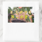 I (Herz) Kenya Buffalo Patch/Print Rechteckiger Aufkleber (Tasche)