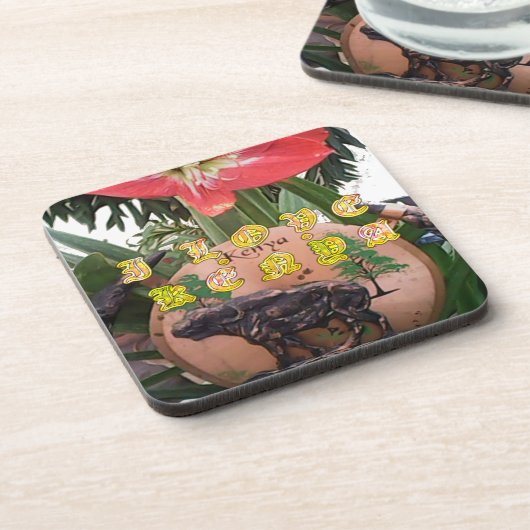 I (Herz) Kenya Buffalo Patch/Print Untersetzer (Linke Seite)