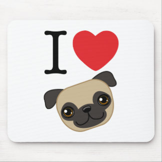 I Herz-Kitz-Möpse Mousepad