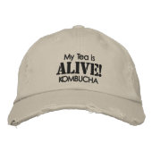 I Herz Kombucha Bestickte Baseballkappe (Vorderseite)
