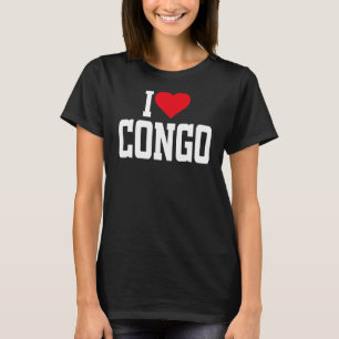 I Herz Kongo mit Rotem Herzen I Liebe Kongo 1 T-Shirt