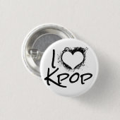 I Herz Kpop Knopf Button (Vorne & Hinten)