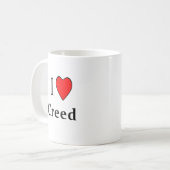 I Herz-Kredo-Tasse Kaffeetasse (Vorderseite Links)