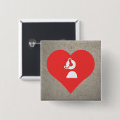 I Herz-Kundendienst-Ikone Button (Vorne & Hinten)