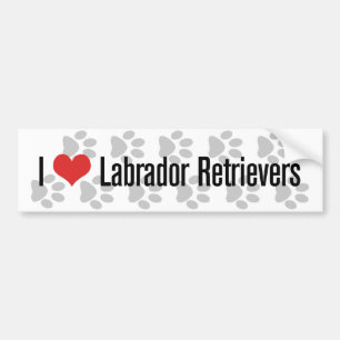 I (Herz) Labrador Retriever Autoaufkleber