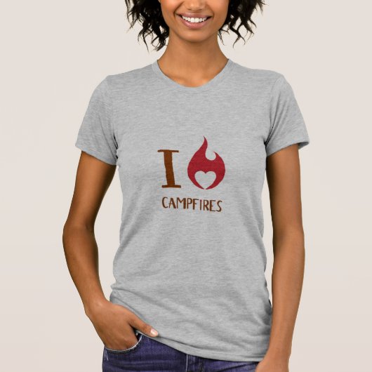I Herz-Lagerfeuer T-Shirt (Vorderseite)