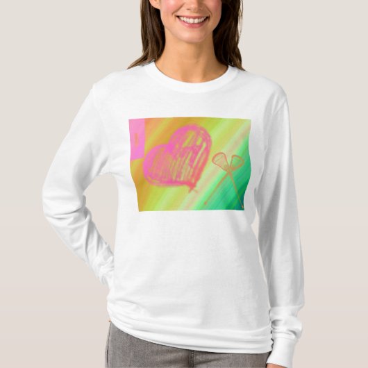 I Herz LAX angepasster Hoodie T-Shirt (Vorderseite)