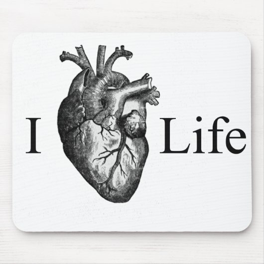I Herz-Leben Mousepad (Vorne)