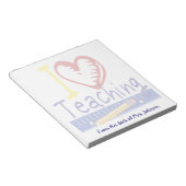 I (Herz) Lehren Notizblock (angewinkelt)
