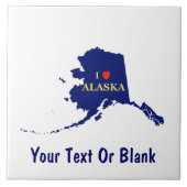 I Herz (Liebe) Alaska Fliese (Vorderseite)