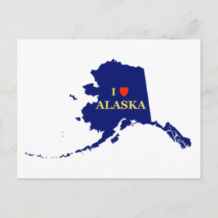 I Herz (Liebe) Alaska Postkarte