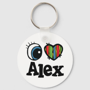 I Herz (Liebe) Alex Schlüsselanhänger