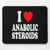 I Herz (Liebe) Anabolische Steroide Bodybuilding W Mousepad (Vorne)