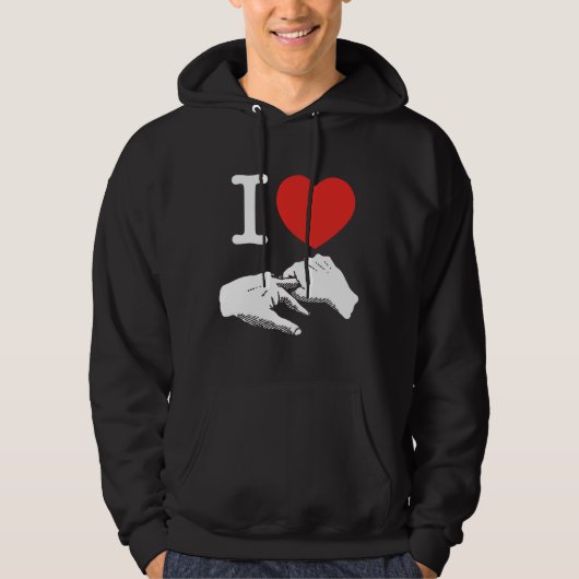I Herz (Liebe) Anal Hoodie (Vorderseite)