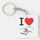 I Herz (Liebe) anal Schlüsselanhänger (Vorderseite)