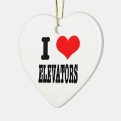 I HERZ (LIEBE) Aufzüge Keramik Ornament (Links)