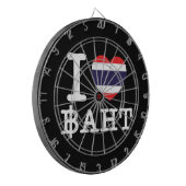 I Herz (Liebe) Baht Dartscheibe (Vorderseite Links)
