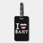I Herz (Liebe) Baht Gepäckanhänger (Rückseite vertikal)