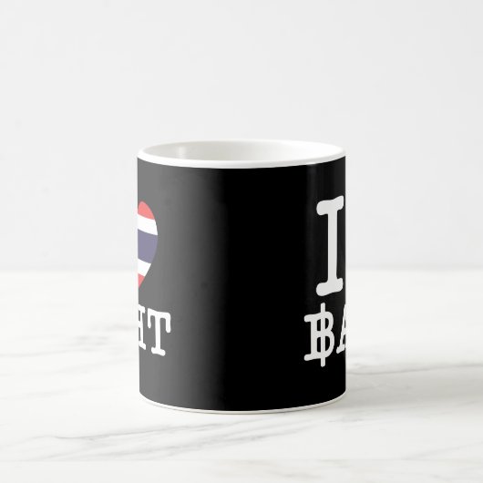 I Herz (Liebe) Baht Kaffeetasse (Mittel)