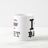 I Herz (Liebe) Baht Kaffeetasse (Mittel)