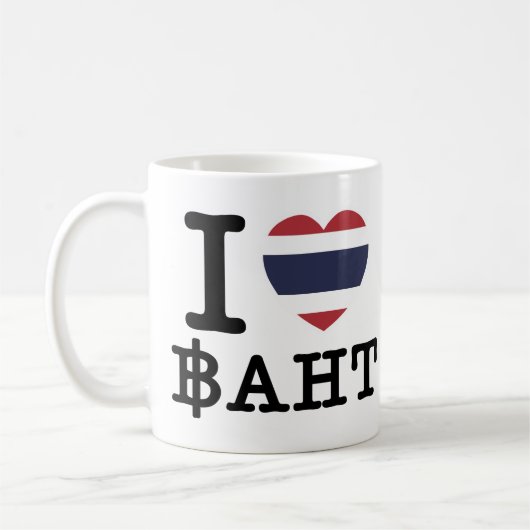 I Herz (Liebe) Baht Kaffeetasse (Links)
